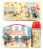 "PORKY'S LUNCH WAGON" LUNCH BOX AND THERMOS.