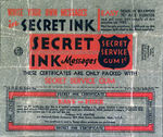 "SECRET INK MESSAGES/SECRET SERVICE GUM" WRAPPER.