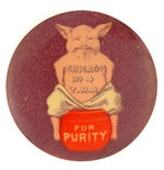 HAKE COLLECTION PIG WITH PANTS DOWN ON POTTY C. 1900.