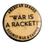 RARE ANTI-WAR 1930S BOOK PROMOTION BUTTON.