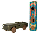 WORLD WAR II JEEP AND WALKIE-TALKIE TOYS.