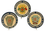 EARLY "KEYSTONE OVERALLS" WITH RAILROAD UNION LOGOS.