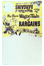 "ROY ROGERS WAGON TRAIN OF BARGAINS" SHELF SIGN.