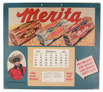 "BOYS AND GIRLS - JOIN MERITA'S LONE RANGER SAFETY CLUB" SAMPLE STORE DISPLAY W/COUPON AND CALENDAR.