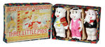 "THREE LITTLE PIGS" SMALLEST SIZE BOXED BISQUE SET.
