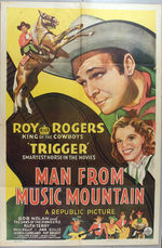 ROY ROGERS AND TRIGGER IN "MAN FROM MUSIC MOUNTAIN" MOVIE POSTER.