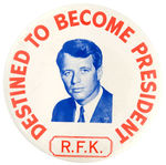 ROBERT KENNEDY 1968 3.5" CELLULOID COVERED MIRROR.