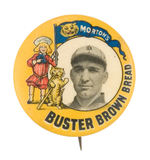 "MORTON'S BUSTER BROWN BREAD" 1909 DETROIT TIGERS PLAYER BUTTON.