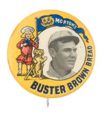 "MORTON'S BUSTER BROWN BREAD" 1909 DETROIT TIGERS PLAYER BUTTON.
