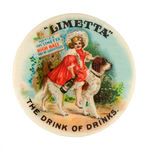 "'LIMETTA' HIGH BALL" SUPERB COLOR BUTTON FOR "THE DRINK OF DRINKS."