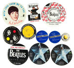 ELEVEN BEATLES BUTTONS FOR PAUL McCARTNEY, RINGO, WINGS AND INCLUDING RARE 1960s PAUL LITHO.