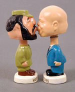 CUBAN MISSILE CRISIS ERA CASTRO AND KHRUSHCHEV "KISSIN KUZZINS" BOBBING HEADS.