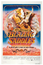 “BLAZING SADDLES” CAST-SIGNED MOVIE POSTER.