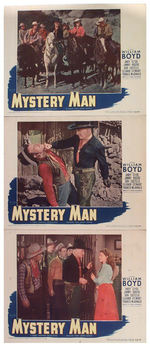 HOPALONG CASSIDY "WILLIAM BOYD IN MYSTERY MAN" LOBBY CARD SET.