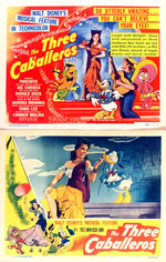 "THE THREE CABALLEROS" LOBBY CARDS.