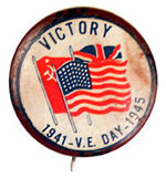 RARE EUROPEAN VICTORY DAY BUTTON.