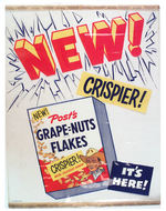 ROY ROGERS/POST'S GRAPE-NUTS FLAKES WINDOW SIGN.