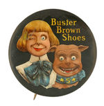 RARE "BUSTER BROWN SHOES" 1.5" MULTICOLOR.