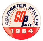 GOLDWATER/MILLER GOP 2.25" LITHO.