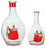 LITTLE KING DECANTER PAIR.