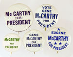 "MC CARTHY FOR PRESIDENT" FIVE FROM LEVIN COLLECTION.