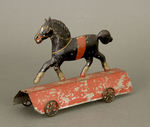 "HORSE ON WHEELS EARLY PULL TOY."