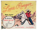 "THE LONE RANGER RIDES AGAIN AUTHENTIC PUNCHOUT SET."