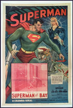 "SUPERMAN" MOVIE SERIAL POSTER ON LINEN.