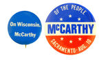 MC CARTHY 1968 WISCONSIN & CALIFORNIA PRIMARIES PAIR.