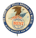 GRAPHIC EARLY "PILLSBURY FLOUR" BUTTON C. 1900.