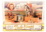 "DALE EVANS QUEEN OF THE WEST" WRISTWATCH IN DIECUT BOX.