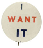 SCARCE EISENHOWER SLOGAN BUTTON.