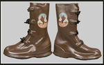 "GENE AUTRY" RUBBER CHILDS BOOTS BOXED.