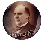 McKINLEY LARGE AND BEAUTIFUL REAL PHOTO BUTTON.