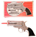 "HUBLEY DAGGER DERRINGER TWO SHOT CAP PISTOL" BOXED.