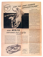 "HOW THE LONE RANGER CAPTURED SILVER" MERITA BREAD AD.