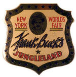 RARE "FRANK BUCK'S JUNGLELAND" NYWF BADGE.