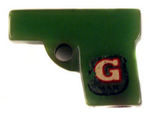 "G-MAN" CATALIN PLASTIC PENCIL SHARPENER.