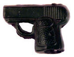 AUTOMATIC PISTOL METAL FIGURAL PENCIL SHARPENER.