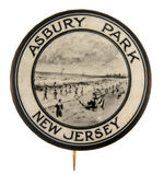 ASBURY PARK THREE EARLY BUTTONS PLUS ONE FROM SEA ISLE CITY 1912.