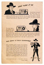 "HOPALONG CASSIDY RADIO" W/INSTRUCTIONS BY ARVIN.