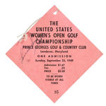 “THE UNITED STATES WOMEN’S OPEN GOLF CHAMPIONSHIP” SIGNED PASS.