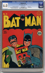 BATMAN #8, DECEMBER 1941-JANUARY 1942. CGC 6.0