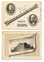 CLEVELAND/HENDRICKS 1885 "INAUGURATION BALL" SOUVENIR.