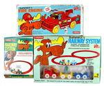 ROCKY AND BULLWINKLE TRANSPORTATION TOY SETS.