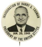 TRUMAN RARE REAL PHOTO BUTTON IN 1.75” SIZE.