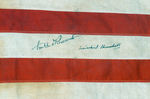 48-STAR AMERICAN FLAG SIGNED BY FRANKLIN D. ROOSEVELT AND WINSTON CHURCHILL.