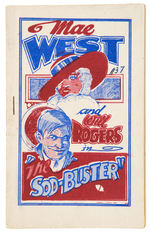 “MAE WEST AND WILL ROGERS IN THE SOD-BUSTER” 16-PAGER.