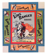 "THE LONE RANGER SOCKS" UNUSED BOX LABEL..