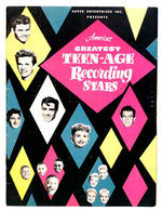 "AMERICAS GREATEST TEEN - AGE RECORDING STAR" PROGRAM.